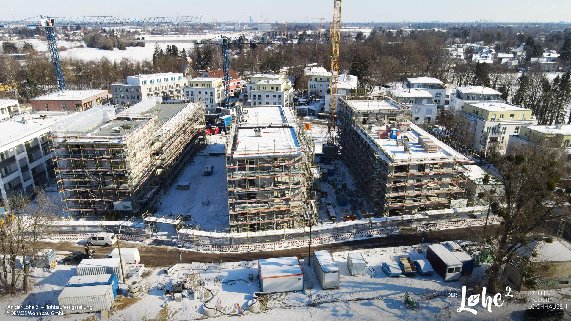 „AN DER LOHE 2“ in München-Lochhausen: Rohbaufertigstellung