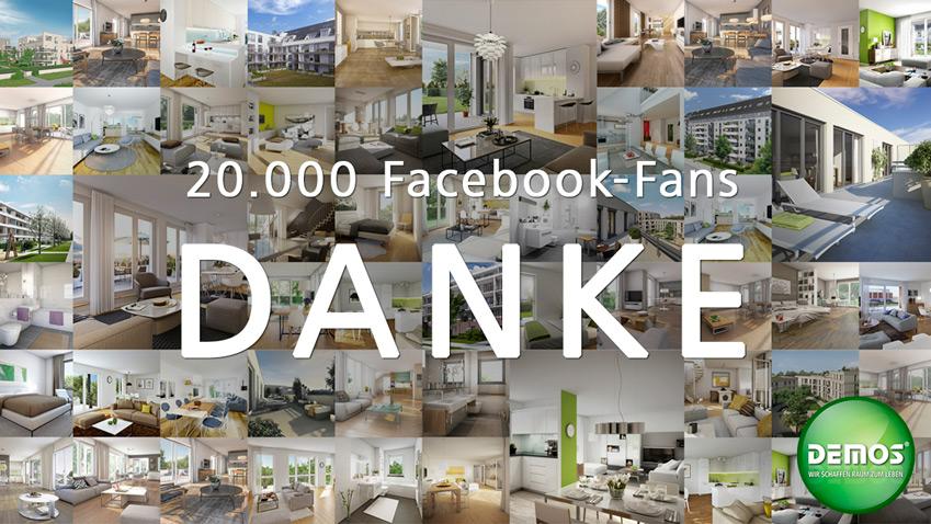 DEMOS sagt Danke für 20.000 Fans auf Facebook.