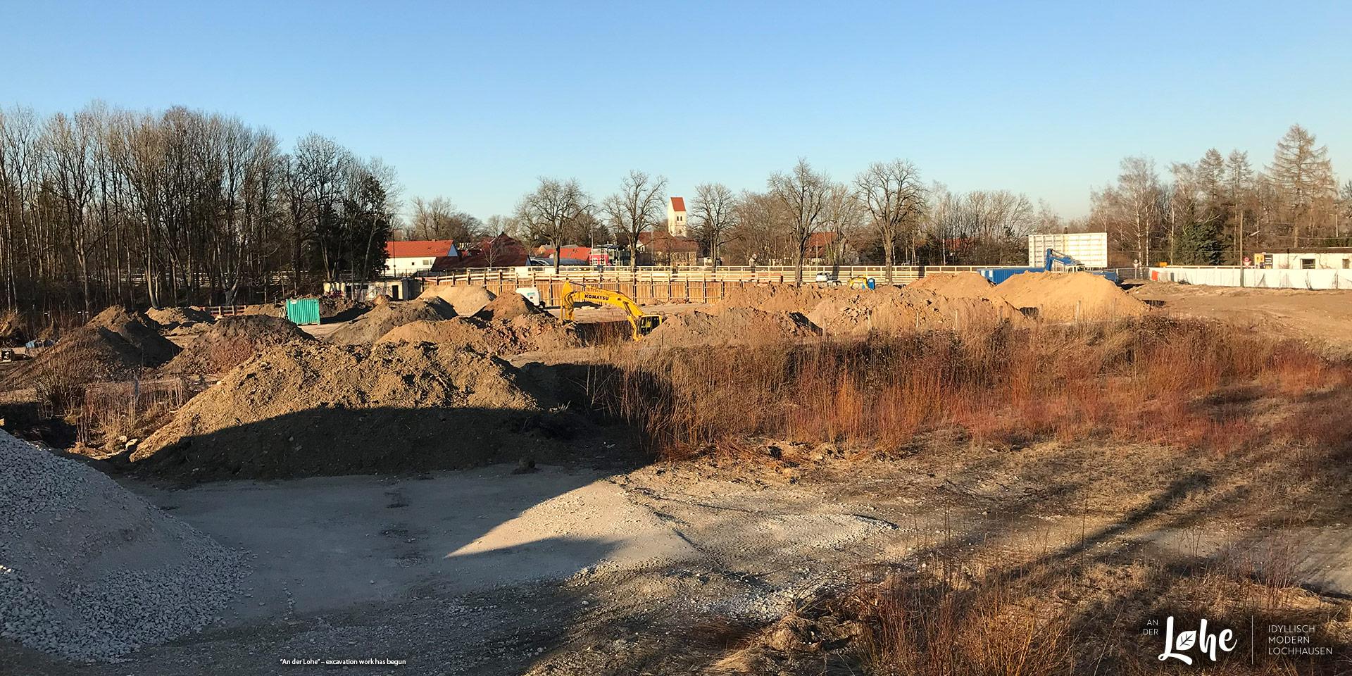 “An der Lohe” in Munich-Lochhausen: excavation work has begun