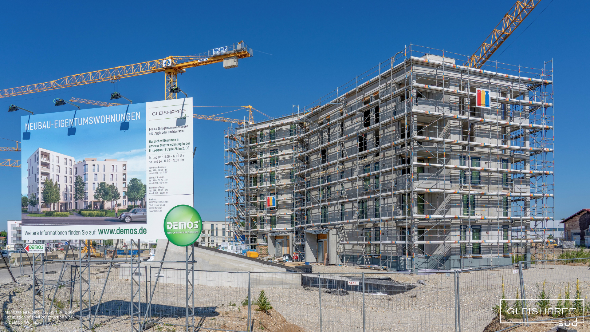 'GLEISHARFE süd' in Neuaubing: Completion of shell construction work