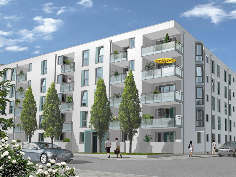 Immobilie Wallensteinplatz - Illustration Strassenseite