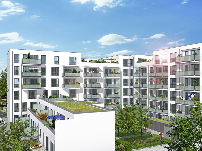 Immobilie VIVA WESTPARK - Illustration Innenhof