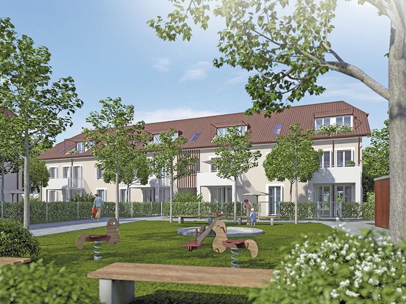 Immobilie Alte Brennerei - Illustration Haus 1, 2, Gartenseite