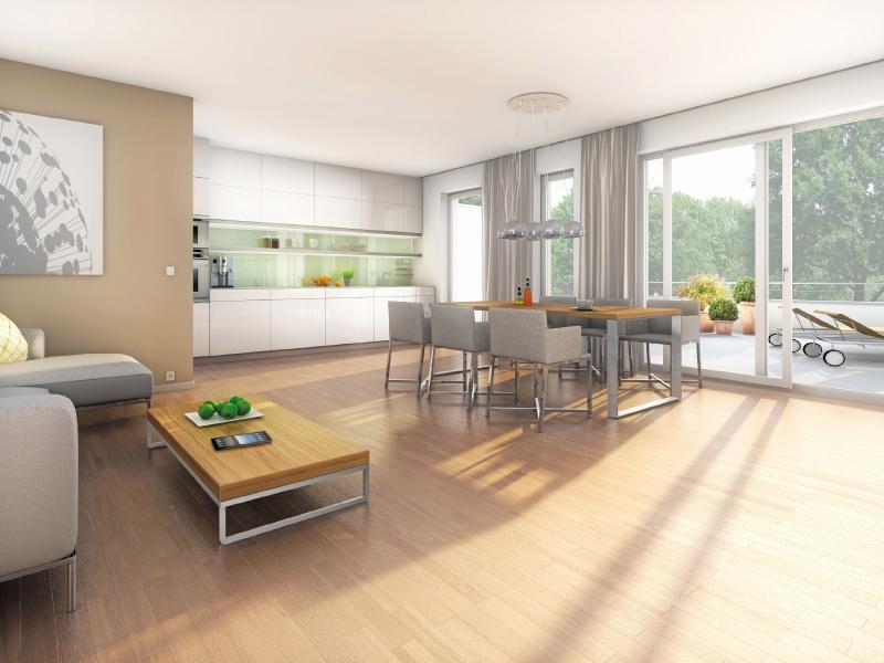 Immobilie NEUE GÄRTEN GIESING II - Illustration Wohnzimmer 1