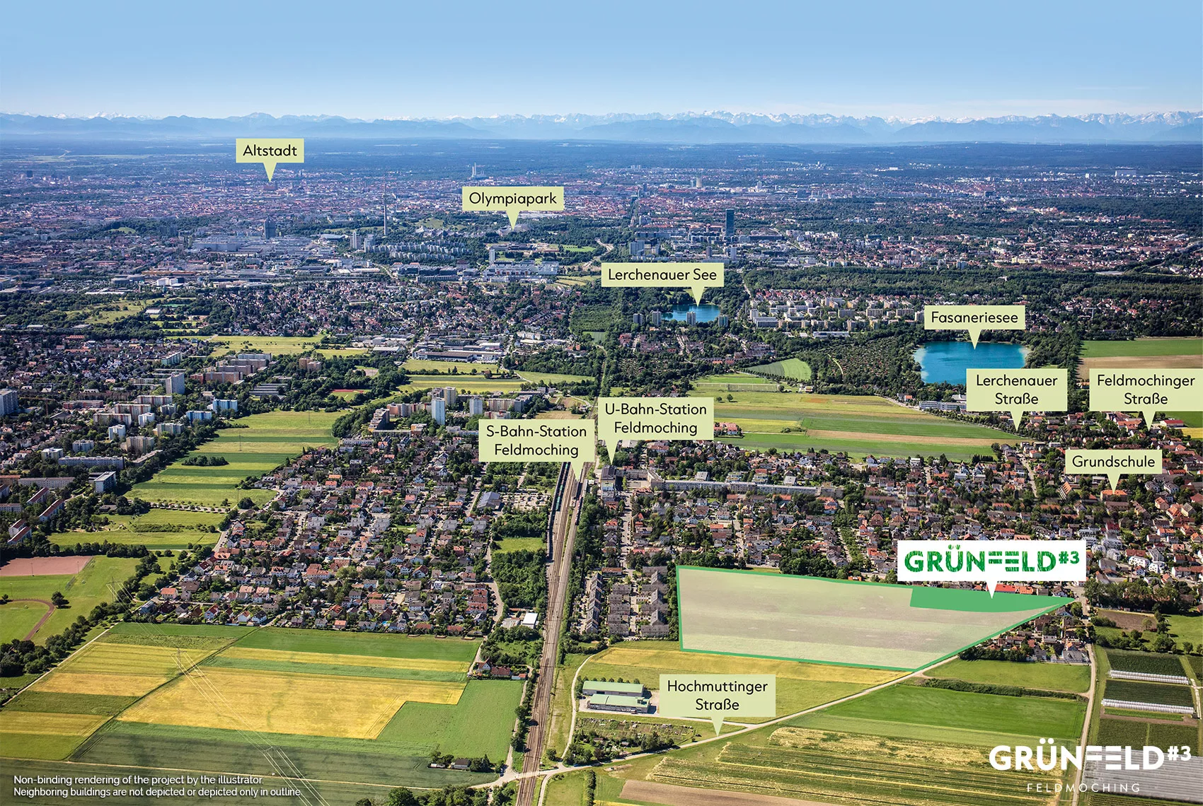Property Munich-Feldmoching: Grünfeld3-Feldmoching - Air view