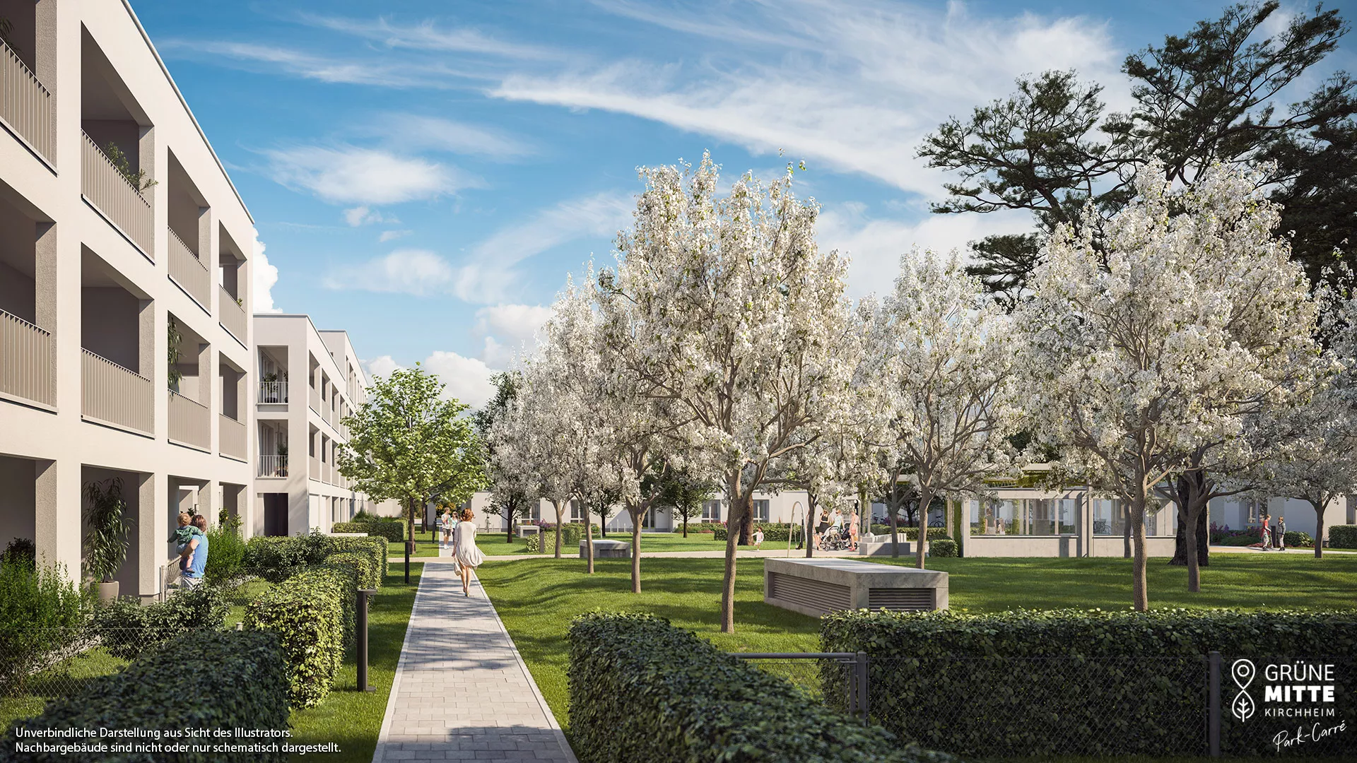 Eigentumswohnungen Kirchheim bei München: Grüne Mitte Kirchheim - Park-Carré - Illustration 7