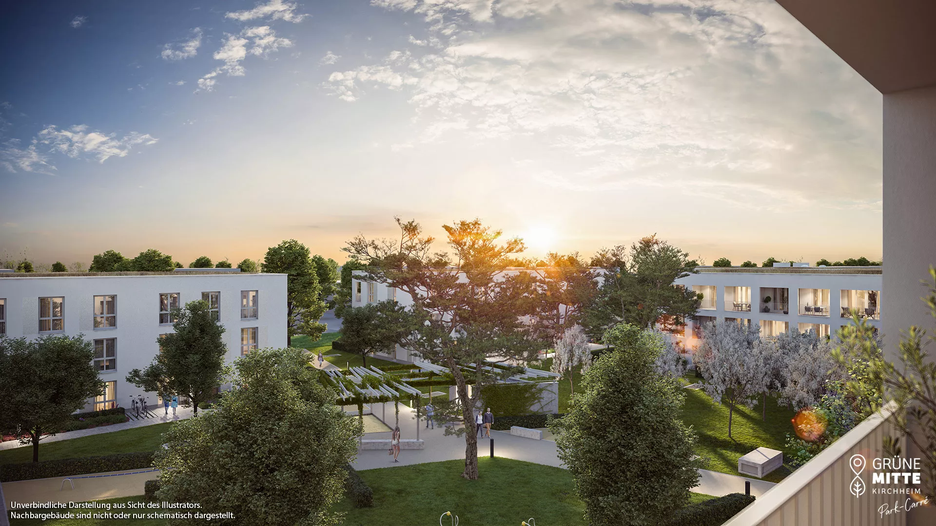 Eigentumswohnungen Kirchheim bei München: Grüne Mitte Kirchheim -Park-Carré - Illustration 4