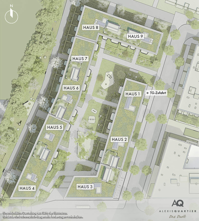 Immobilie Alexisquartier - Wohnen an der Allee - Lageplan Immobilie Alexisquartier - Wohnen an der Allee - Lageplan