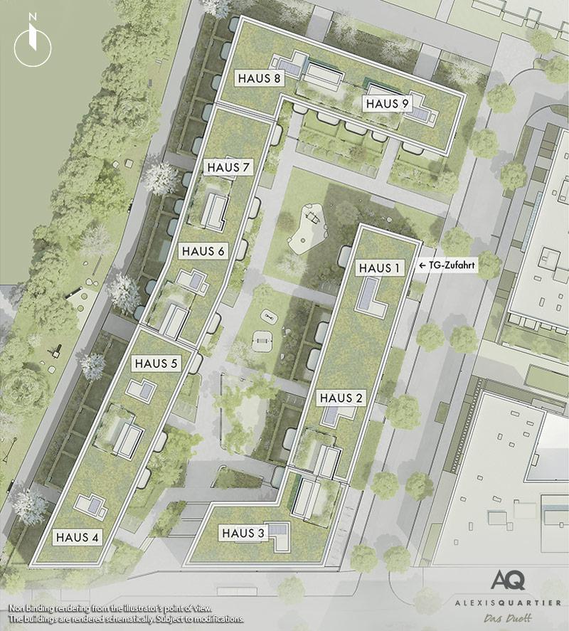 Condominiums Alexisquartier - Das Duett - Site plan 2