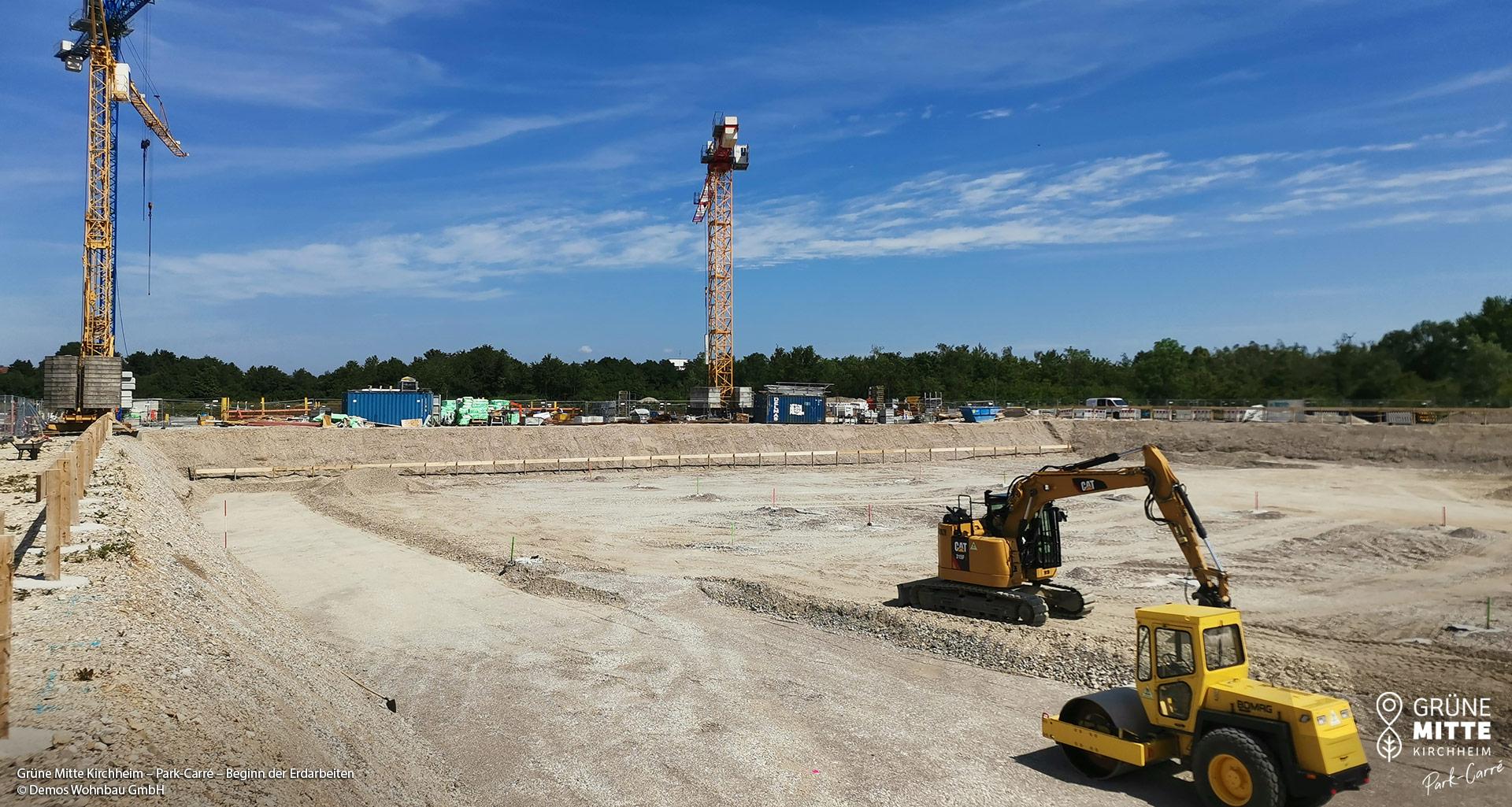 'GRÜNE MITTE KIRCHHEIM - Park Carré' in Kirchheim bei München: Beginn der Erdarbeiten