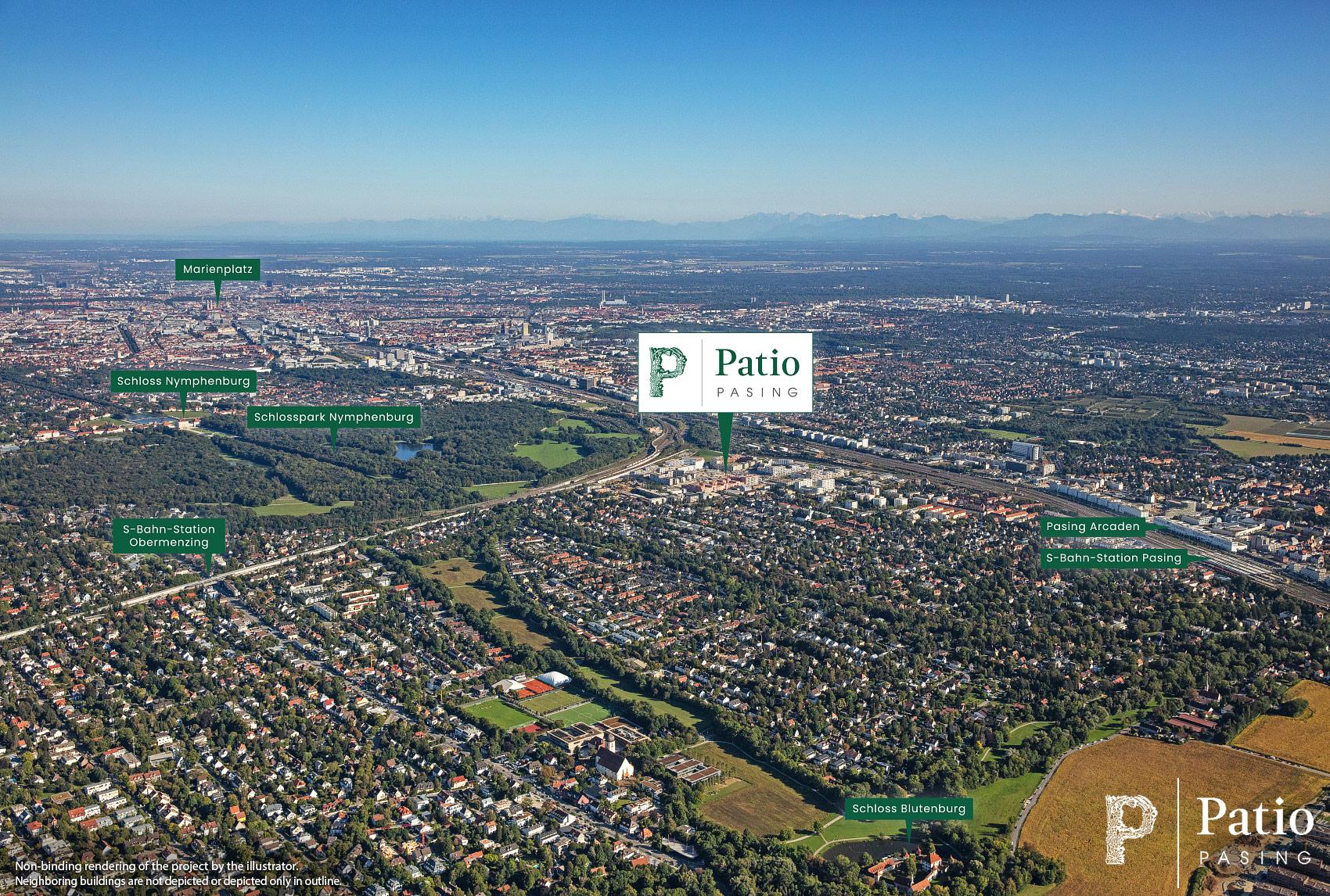 Condominiums Munich: Patio Pasing - Air view