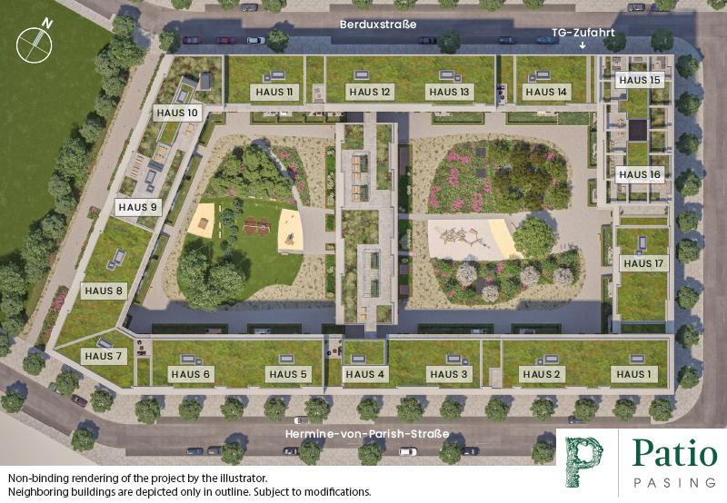 Condominiums Munich: Patio Pasing - Site plan 2