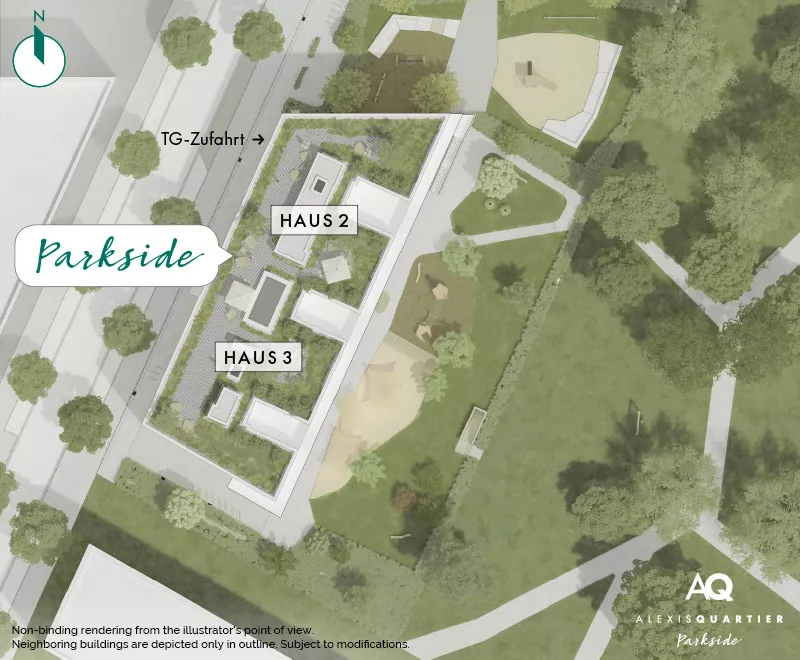 Munich-Perlach: Alexisquartier-Parkside - Site plan 2 Munich-Perlach: Alexisquartier-Parkside - Site plan 2