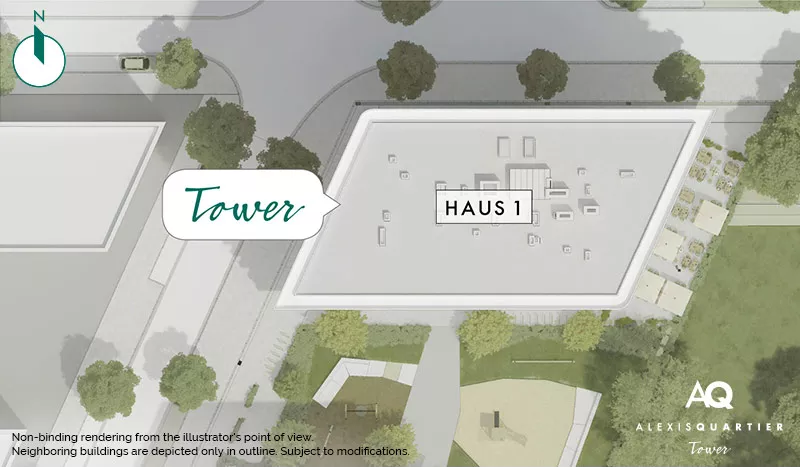 Property Munich-Perlach: Alexisquartier - Tower - Site plan 2 Property Munich-Perlach: Alexisquartier - Tower - Site plan 2