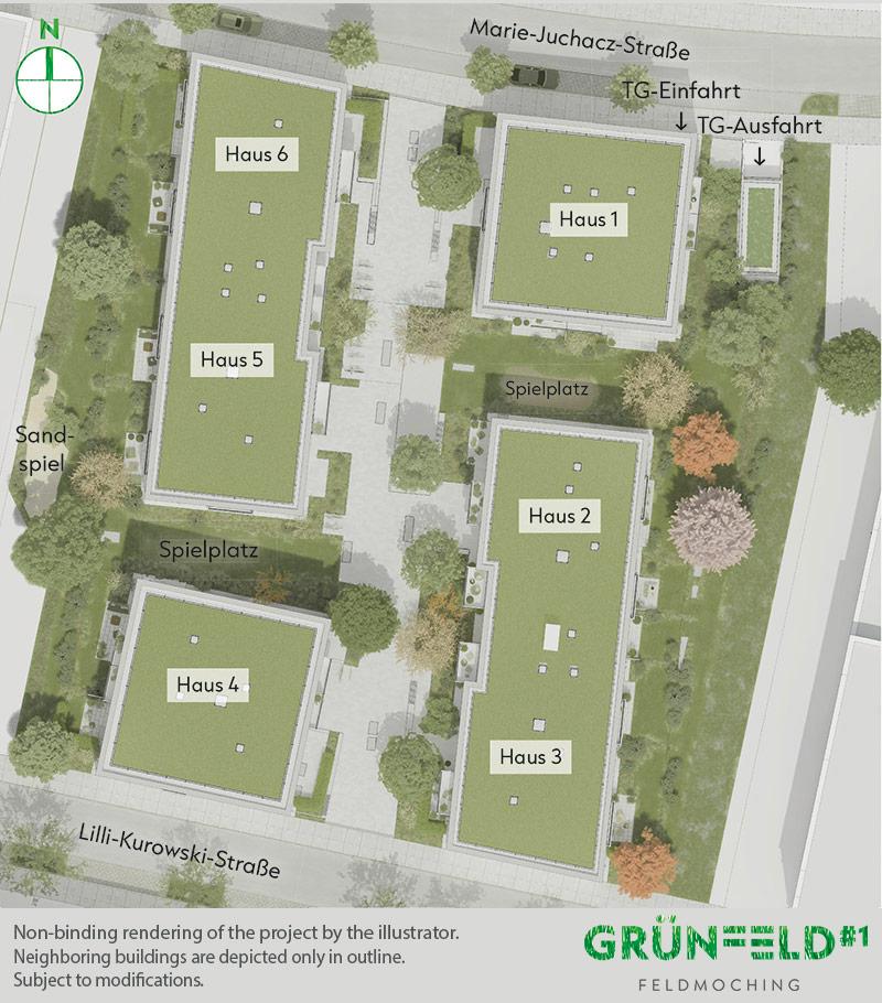 condominiums Grünfeld 1 - site plan 2