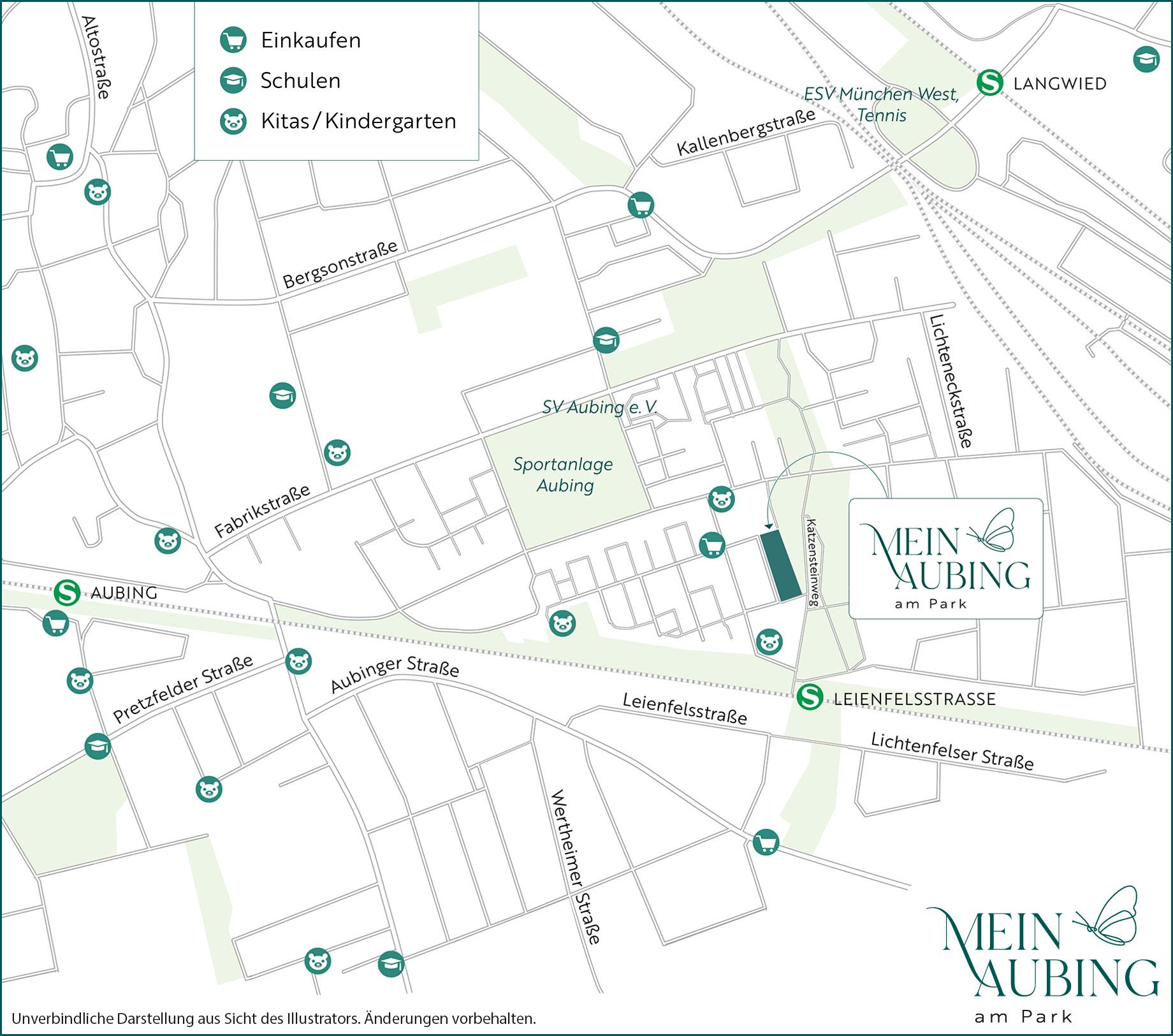 Immobilie Mein Aubing - am Park - Stadtplanausschnitt