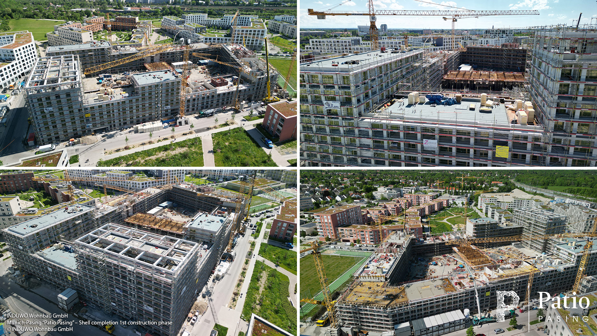 ’Patio Pasing’ in Munich-Pasing: shell of the 1st construction phase completed