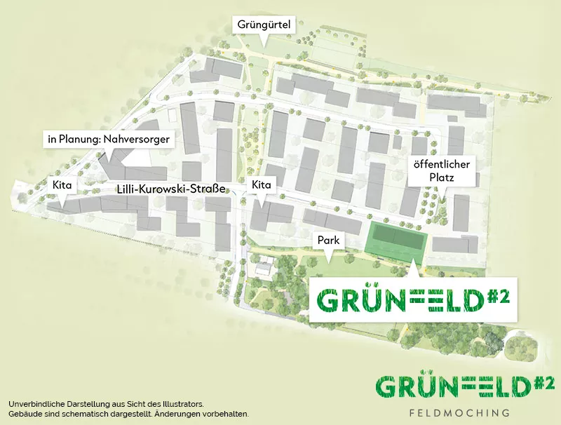 Immobilie München-Feldmoching: Grünfeld2-Feldmoching - Gesamtlageplan