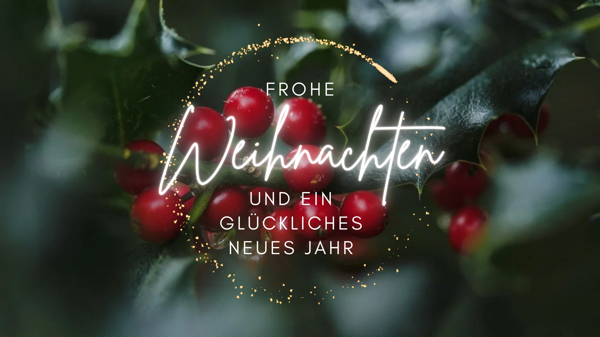 Frohe Weihnachten und ein glückliches neues Jahr