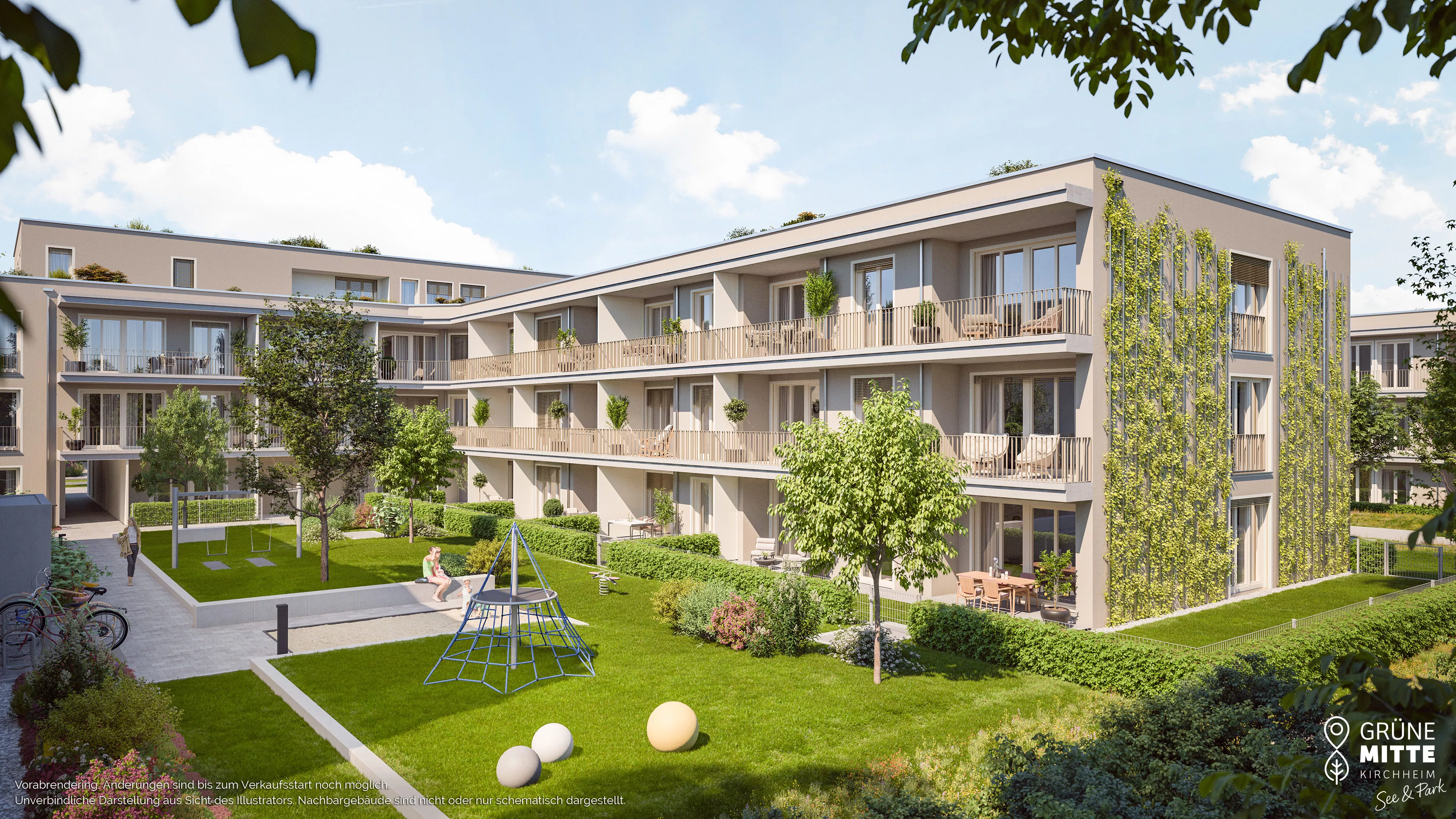 Immobilie Kirchheim: Grüne Mitte Kirchheim - See und Park - Illustration 1 - Vorankündigung
