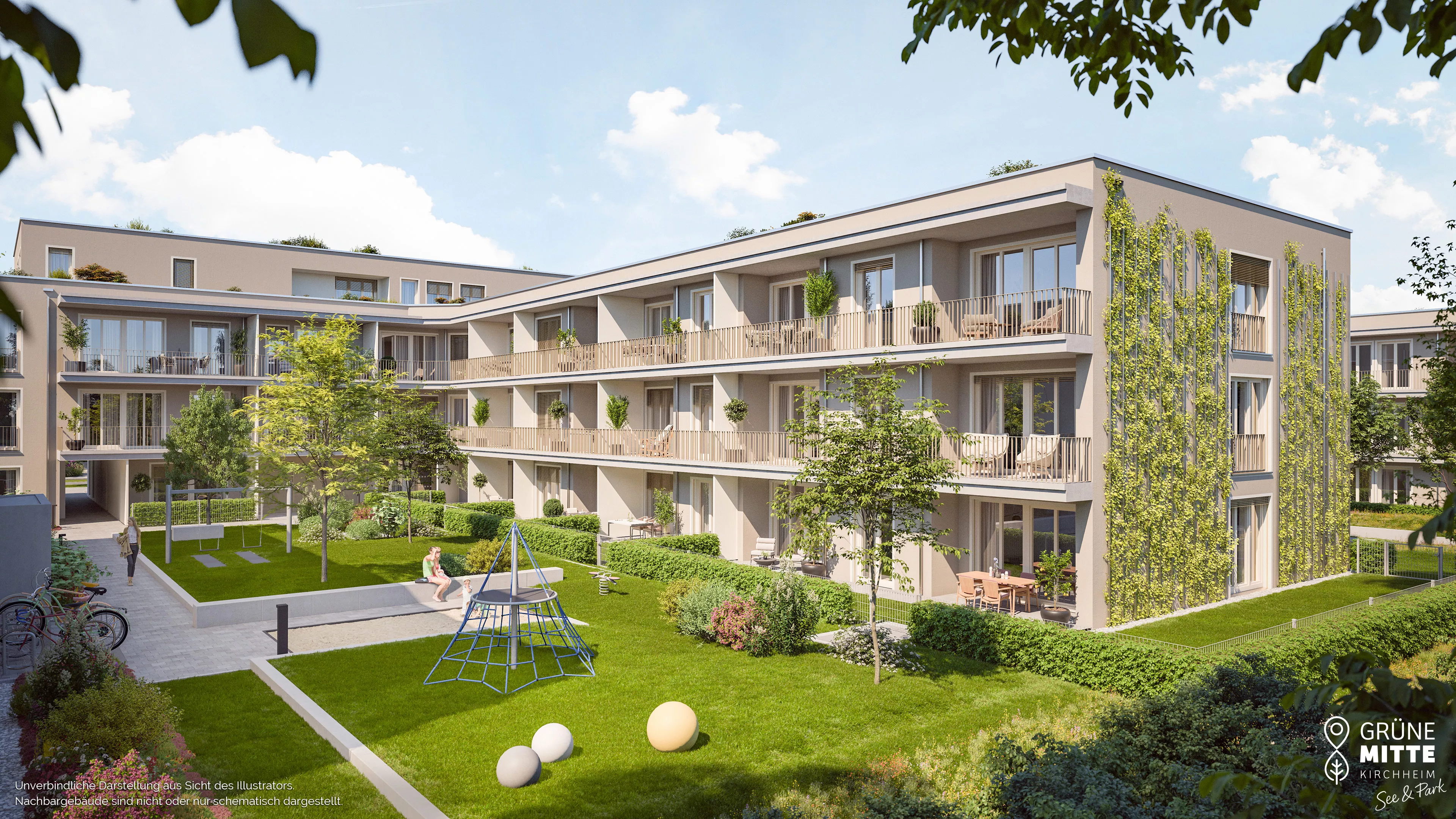 Immobilie Kirchheim b. München: Grüne Mitte Kirchheim - See und Park - Illustration 1