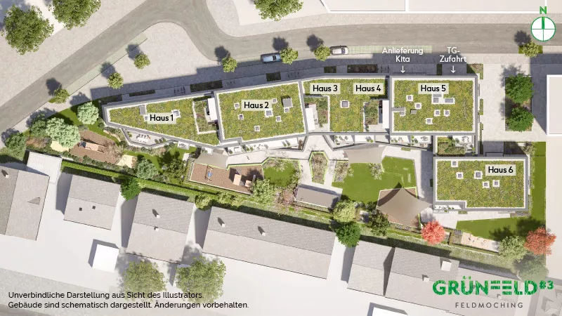 Immobilie München-Feldmoching: Grünfeld3-Feldmoching - Lageplan