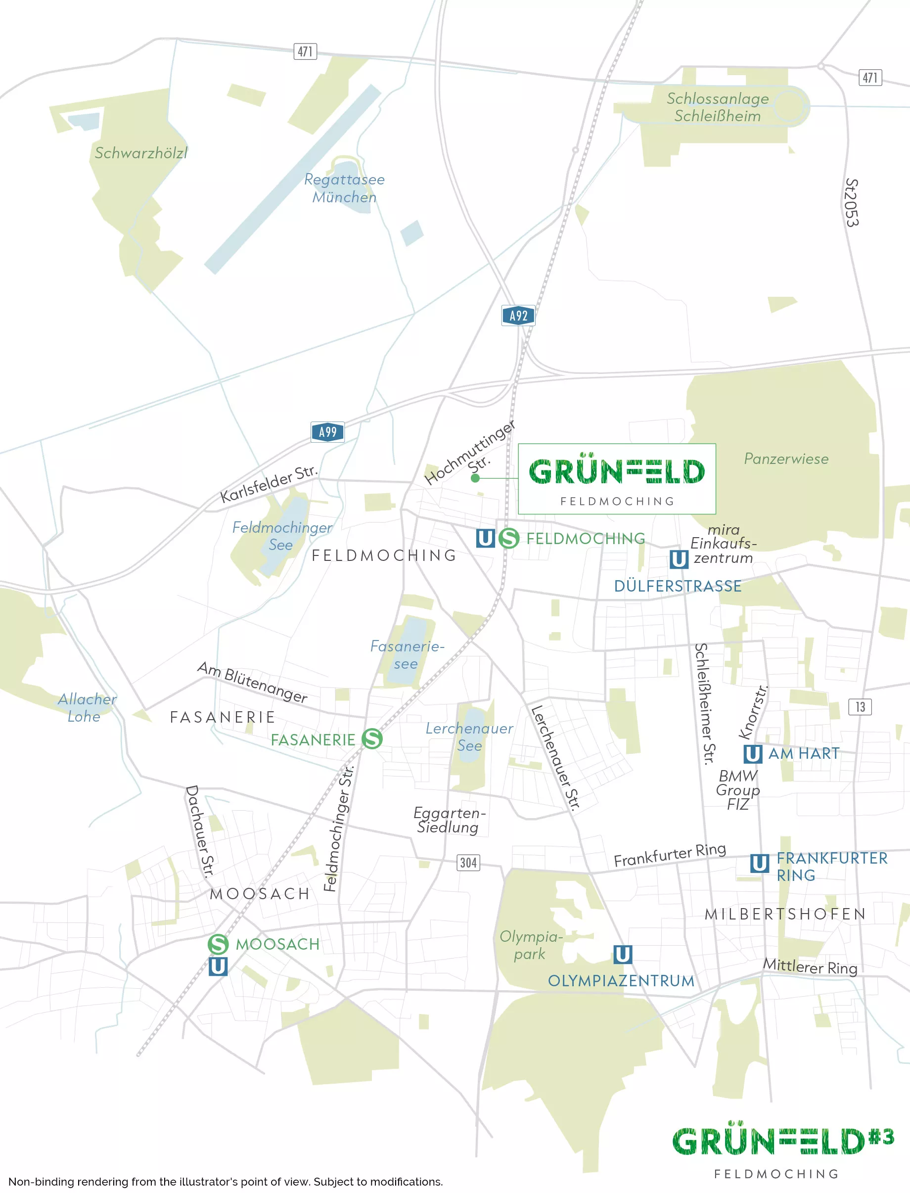 Property Munich-Feldmoching: Grünfeld3-Feldmoching - City map
