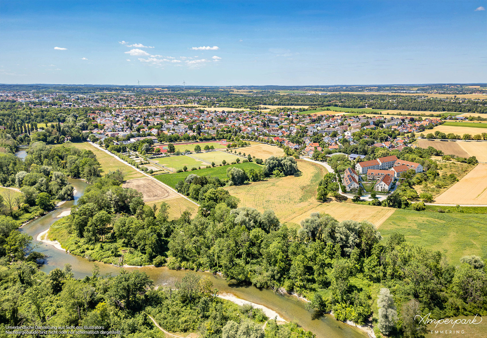 Immobilie Emmering: Amperpark-Emmering - Luftbild Immobilie Emmering: Amperpark-Emmering - Luftbild