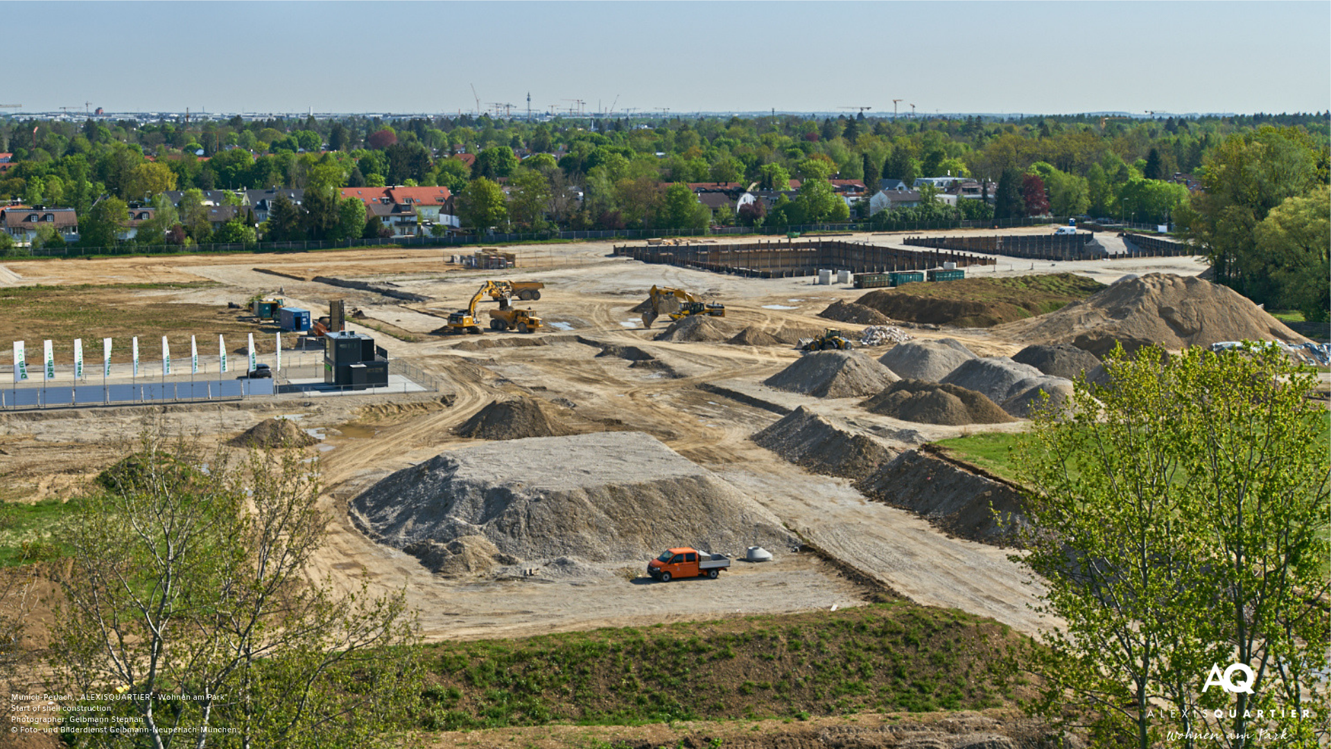 'ALEXISQUARTIER – Wohnen am Park' in Munich-Perlach: Start of shell construction