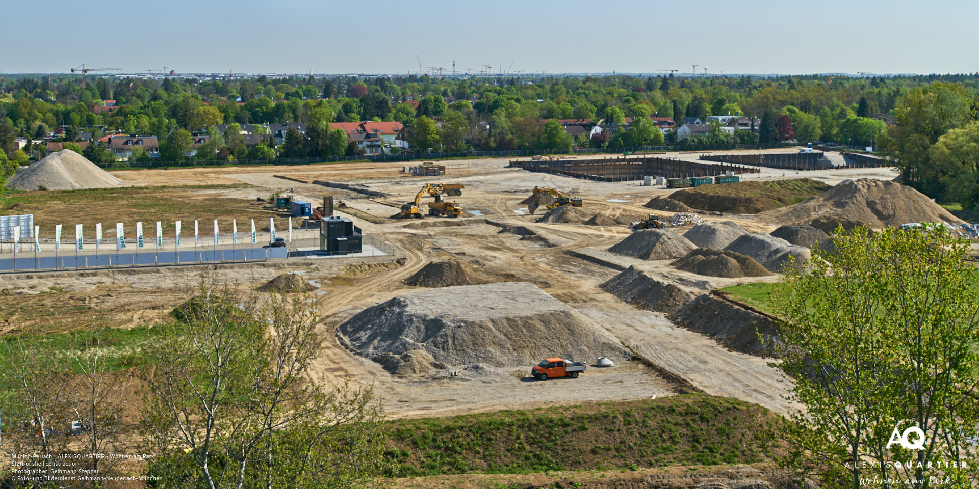 'ALEXISQUARTIER – Wohnen am Park' in Munich-Perlach: Start of shell construction