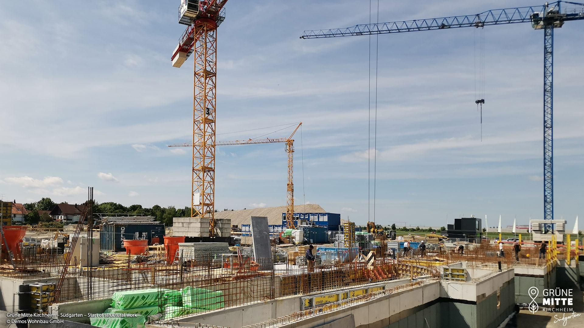 'GRÜNE MITTE KIRCHHEIM - Südgarten' in Kirchheim near Munich: Structural work has begun