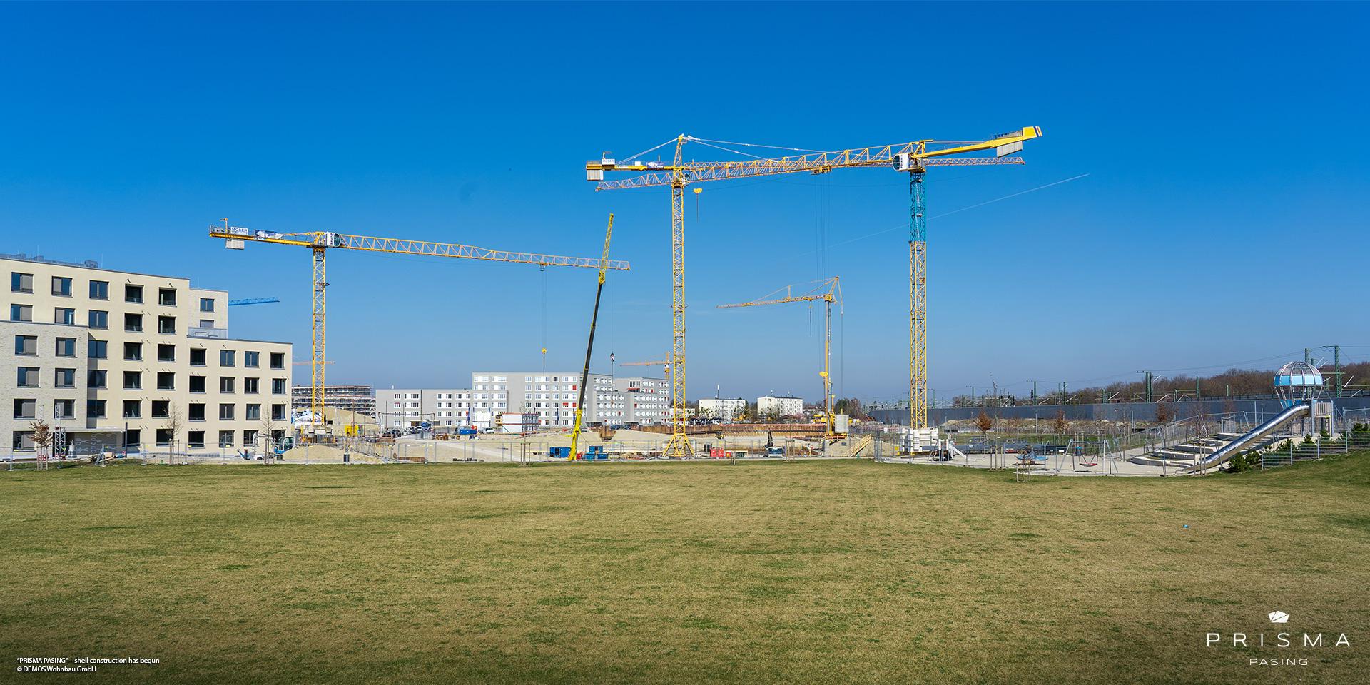 'PRISMA PASING' in Pasing-Obermenzing: Shell construction work has begun