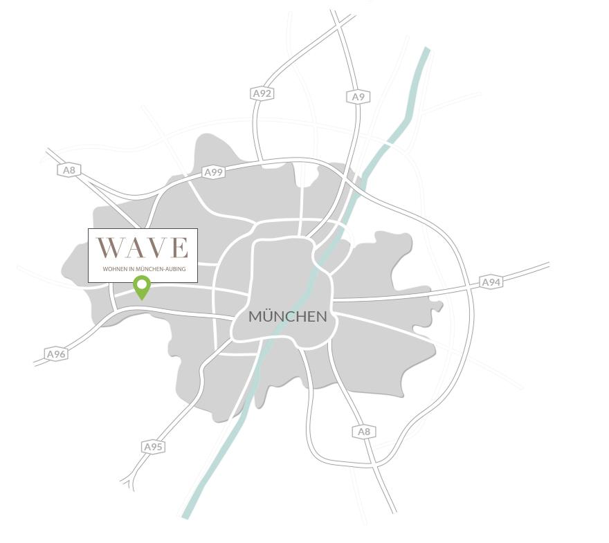 Property WAVE - Karte with Logo and Pin Property WAVE - Karte with Logo and Pin