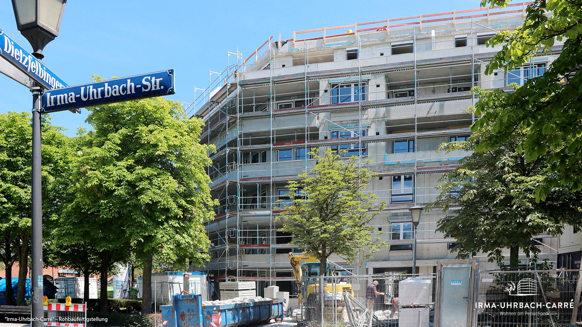 „Irma-Uhrbach-Carré“ in München-Perlach-Süd: Rohbaufertigstellung
