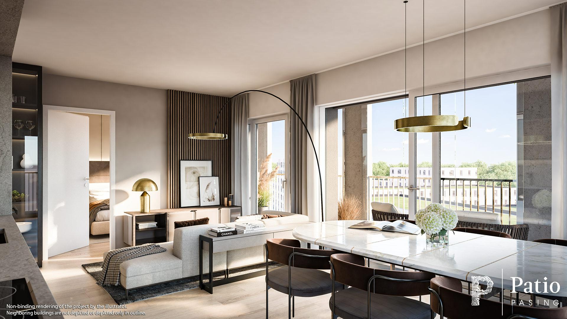 Condominiums Munich: Patio Pasing - Illustration 13